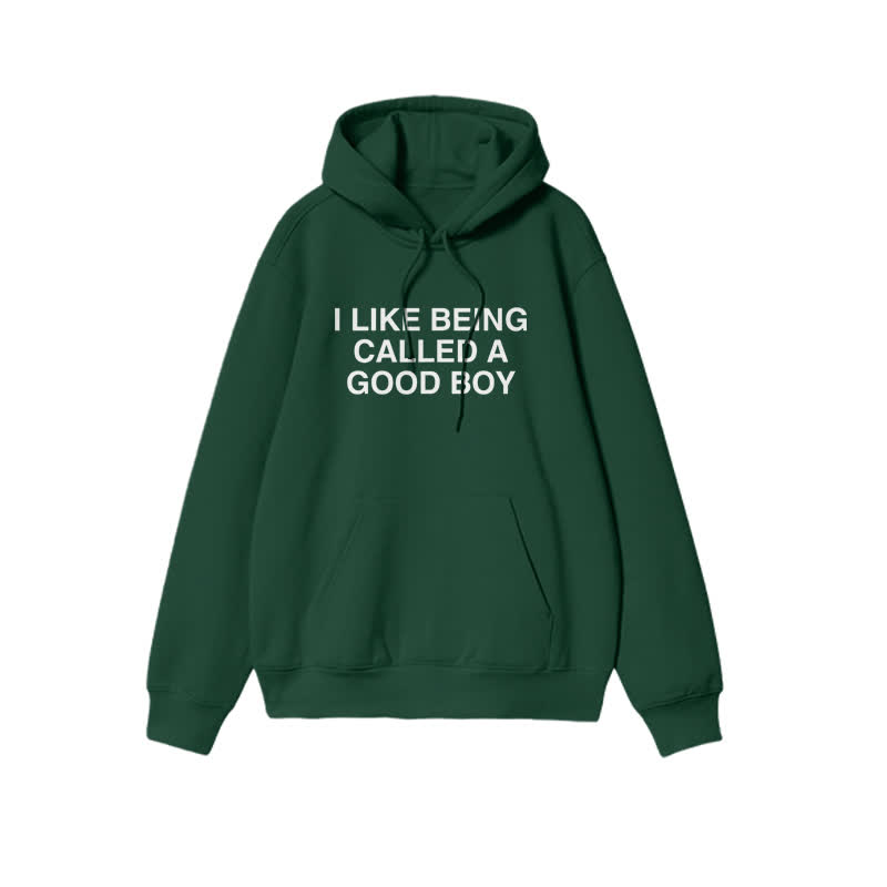 Unisex "I Like Being Called a Good Boy" print hoodie - Green - 2XL - image 6