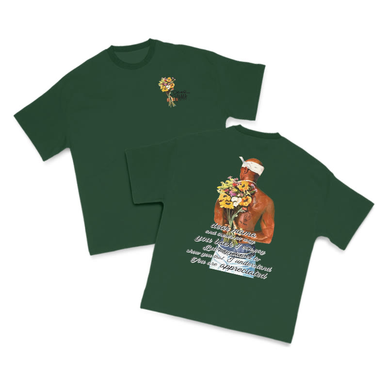 Dear Mama Homage Print T-shirt - Green - US16-18(2XL) - image 8