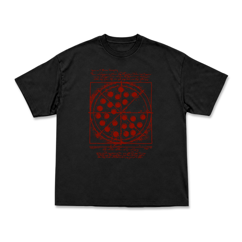 Heritage Sketch Print Ribbed Street Style T-Shirt - Black - US16-18(2XL) - image 7