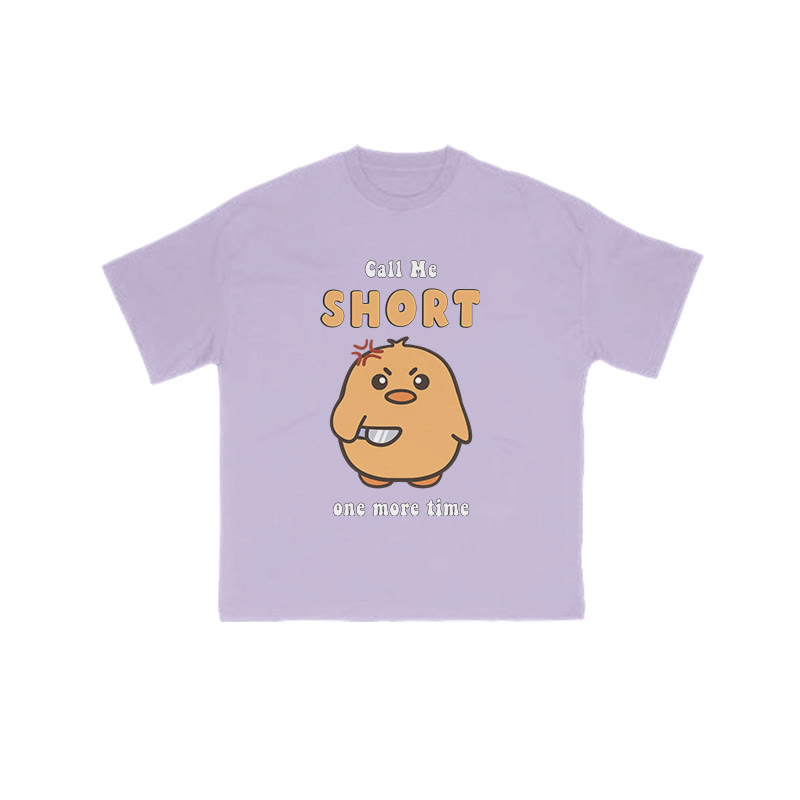 Call Me Short One More Time Funny Print T-shirt - Purple - US16-18(2XL) - image 10