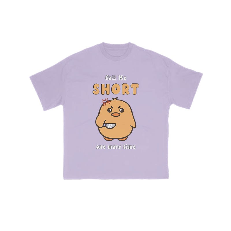 Call Me Short One More Time Funny Print T-shirt - Purple - US16-18(2XL) - image 10