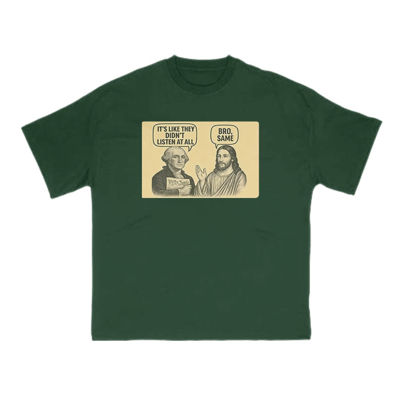 It's Like They Didn't Listen At All Print T-shirt - Green - US16-18(2XL) - image 9