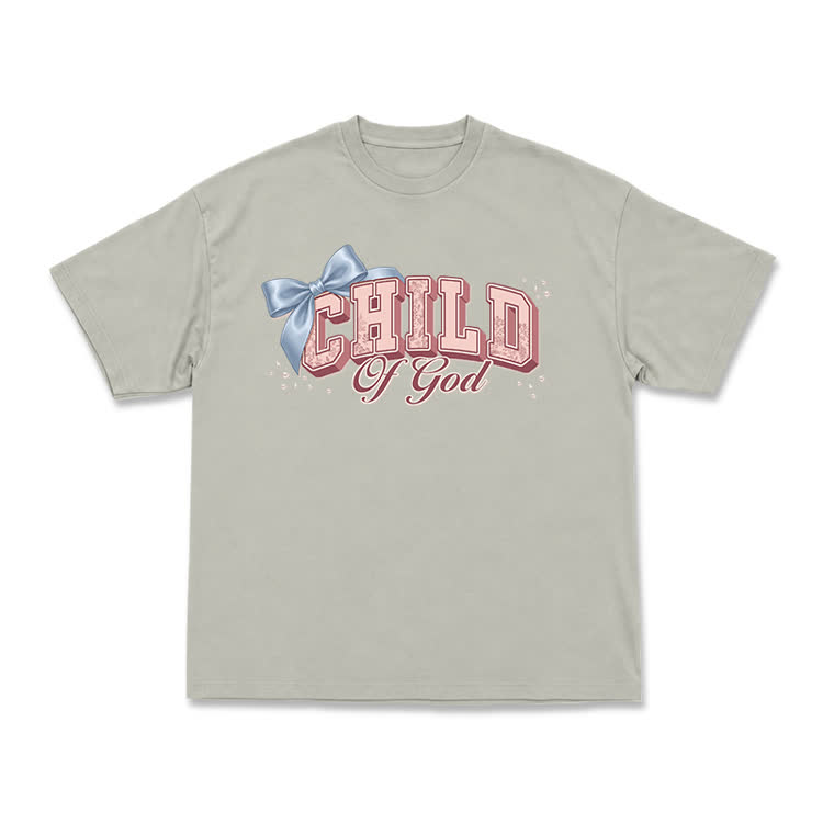 Casual Child Of God Bow Graphic T-Shirt - Warm Grey - US16-18(2XL) - image 9