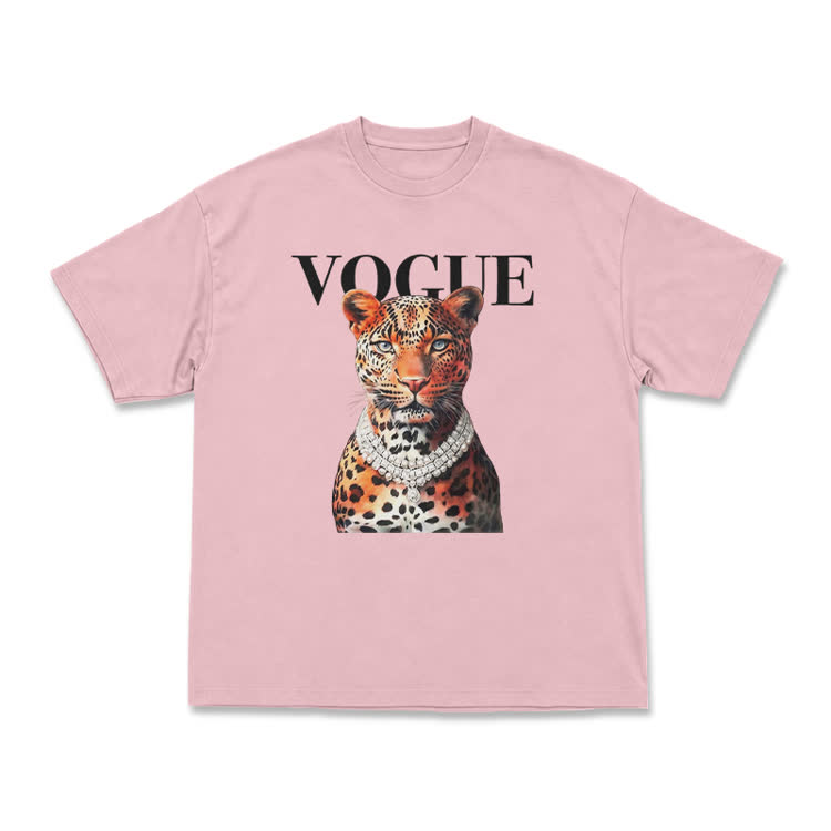 Vogue Pearl Leopard Oversized Graphic T Shirt - Pink - US16-18(2XL) - image 9