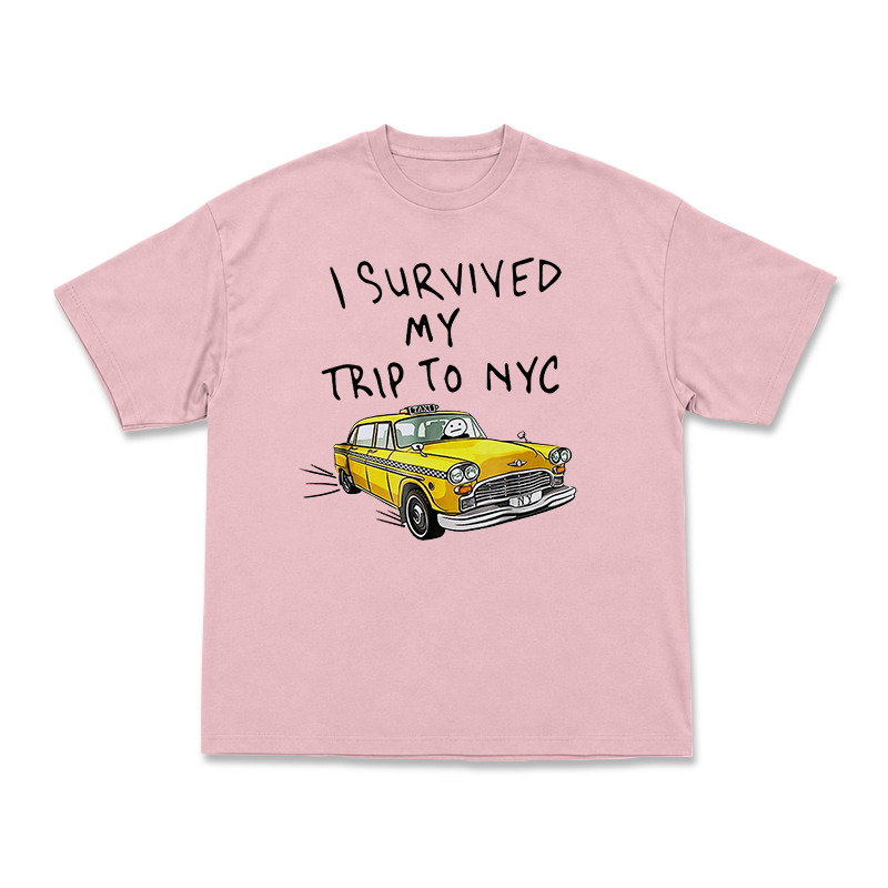 Casual I Survived My Trip to NYC Taxi Graphic T-Shirt - Pink - US16-18(2XL) - image 6