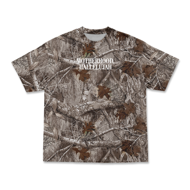 Vintage Camo MOTHERHOOD HALLELUJAH Print T-Shirt - Dark Brown Camo - 3XL - image 15