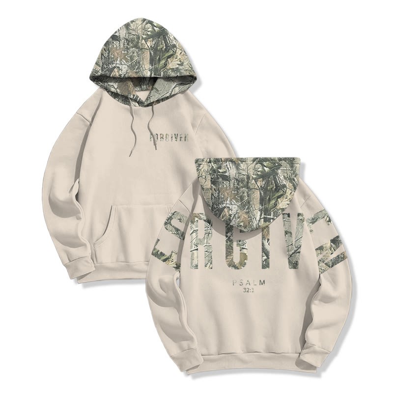 Forgiven Psalm 32:1 Dead Leaves Camouflage Print Hoodie - image 6