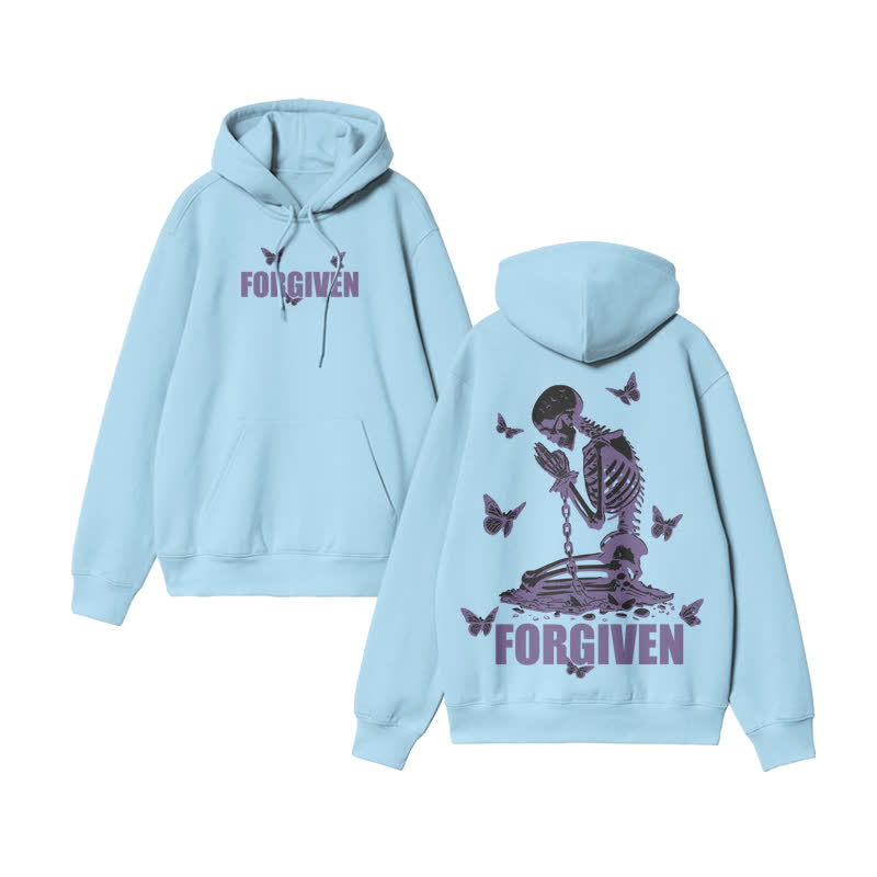 Unisex Forgiven Print hoodie - Blue - US16-18(2XL) - image 7