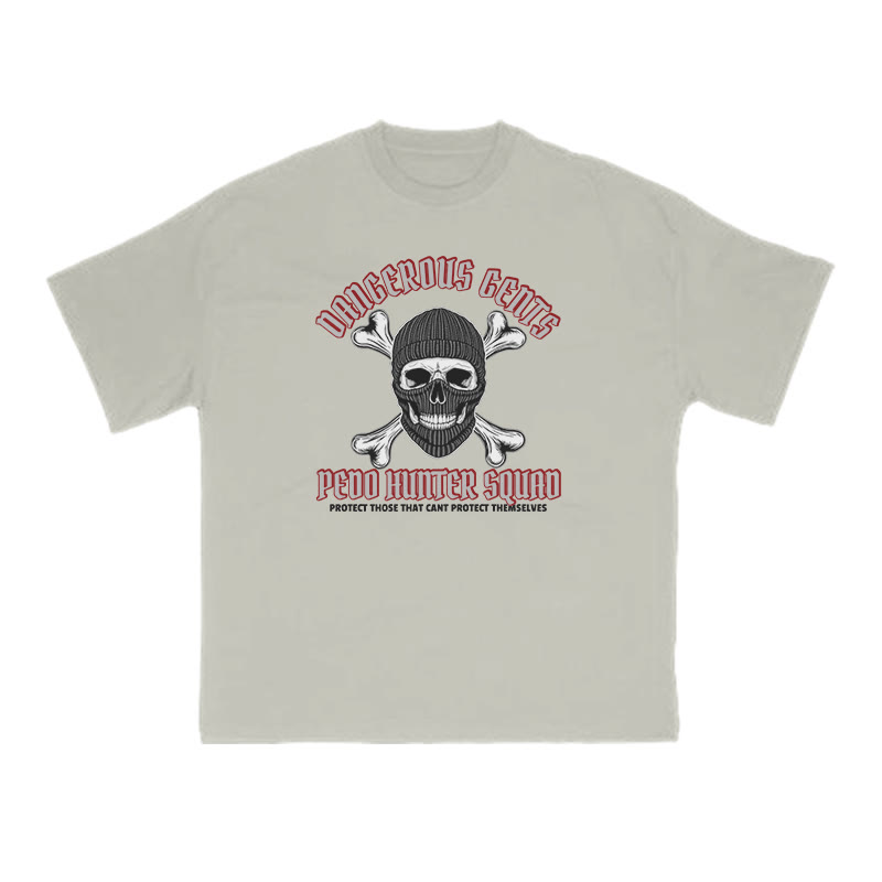 Dangerous Gents Pedo Hunter Squad Print T-shirt - Warm Grey - US16-18(2XL) - image 4