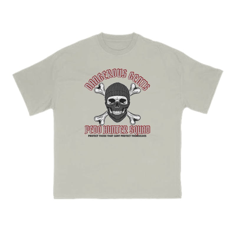 Dangerous Gents Pedo Hunter Squad Print T-shirt - Warm Grey - US16-18(2XL) - image 4