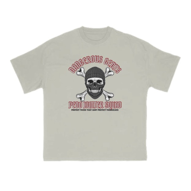 Dangerous Gents Pedo Hunter Squad Print T-shirt - Warm Grey - US16-18(2XL) - image 4