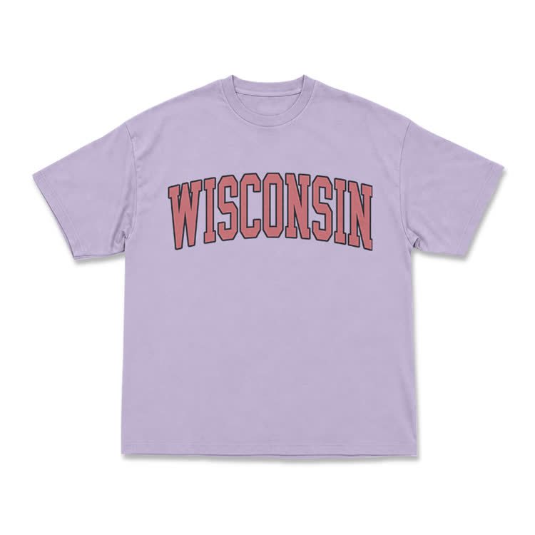 Classic Campus Wisconsin Arch Print T-Shirt - Purple - US16-18(2XL) - image 4