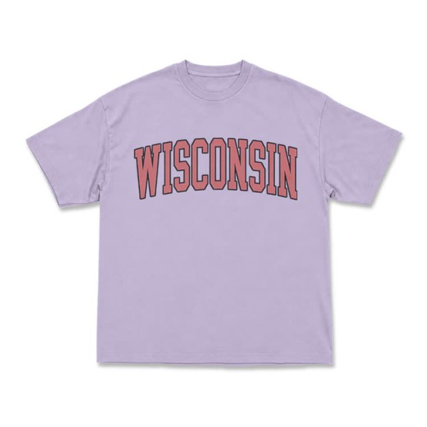 Classic Campus Wisconsin Arch Print T-Shirt - Purple - US16-18(2XL) - image 4
