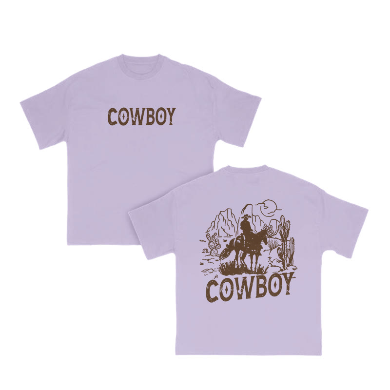 Unisex 100% Cotton COWBOY Print T-shirt