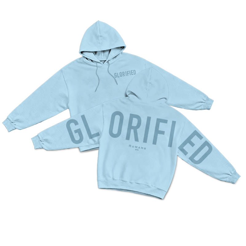 Glorified Romans 8:30 Print Hoodie - Blue - US16-18(2XL) - image 12