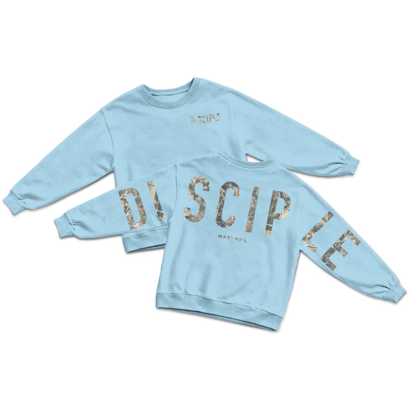 Dead Leaves Camouflage Disciple Matthew 28:19 Print Sweatshirt - Blue - US16-18(2XL) - image 8