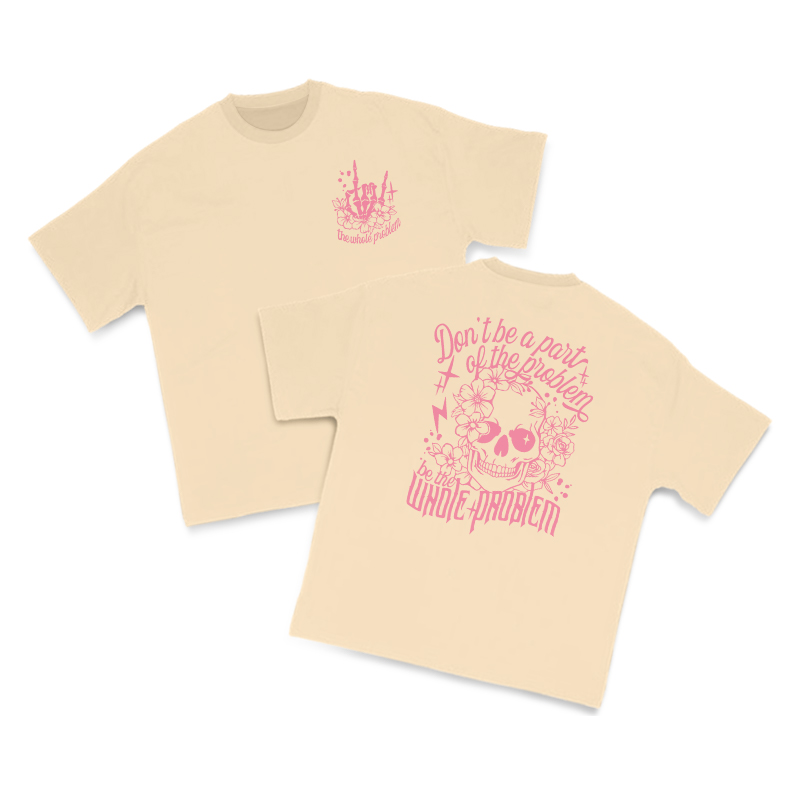 Be The Whole Problem Print T-shirt - Apricot - US16-18(2XL) - image 5