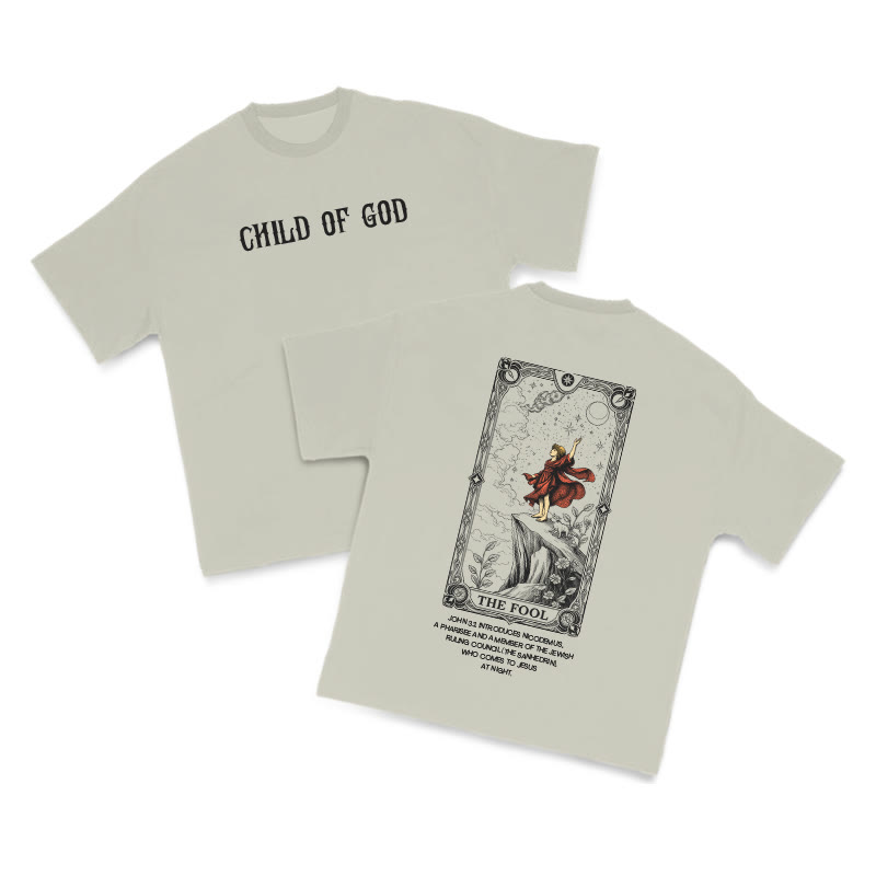 Child Of God Tarot 0 The Fool Print T-shirt - Warm Grey - US16-18(2XL) - image 4