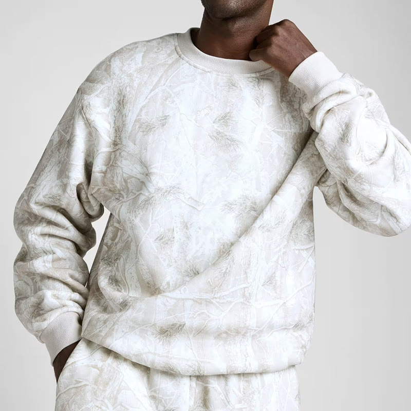 Dead Leaves Camouflage Print Causal Sweatshirt - image 7