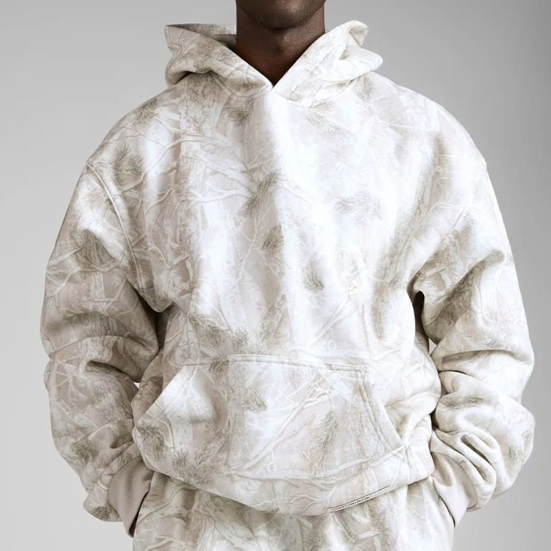 Dead Leaves Camouflage Print Causal Hoodie - image 9