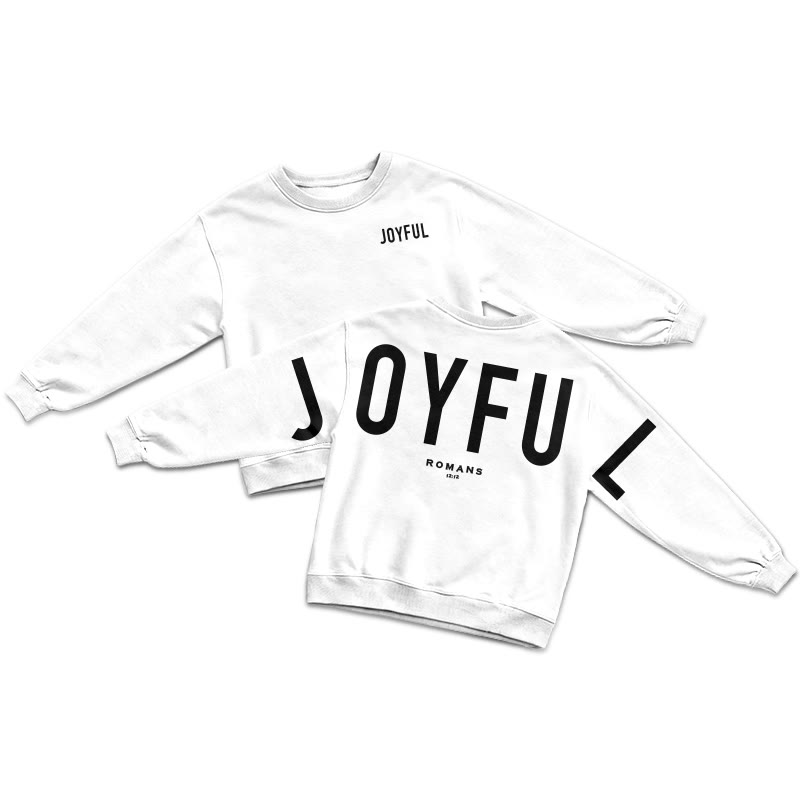 Joyful Romans 12:12 Print Sweatshirt - White - US16-18(2XL) - image 3