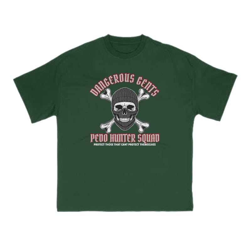 Dangerous Gents Pedo Hunter Squad Print T-shirt - Green - US16-18(2XL) - image 7