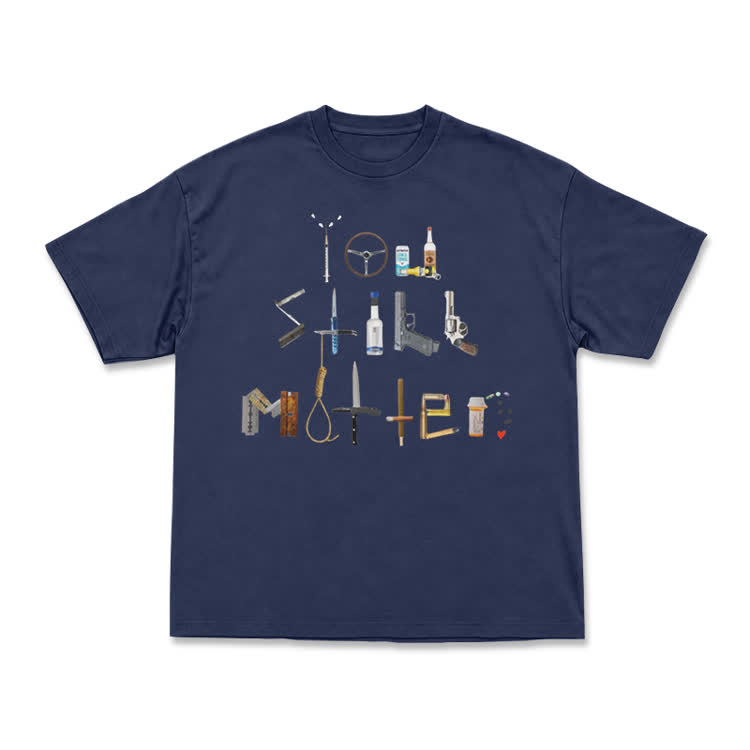 Midnight Collage Streetwear Graphic Short Sleeve T-Shirt - Navy Blue - US16-18(2XL) - image 10
