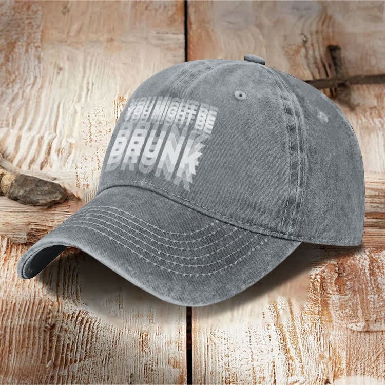 You Might Be Drunk Print Washed Cap - image 9