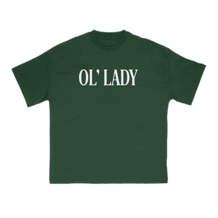 Ol' Lady Print T-shirt - Green - US16-18(2XL) - image 8