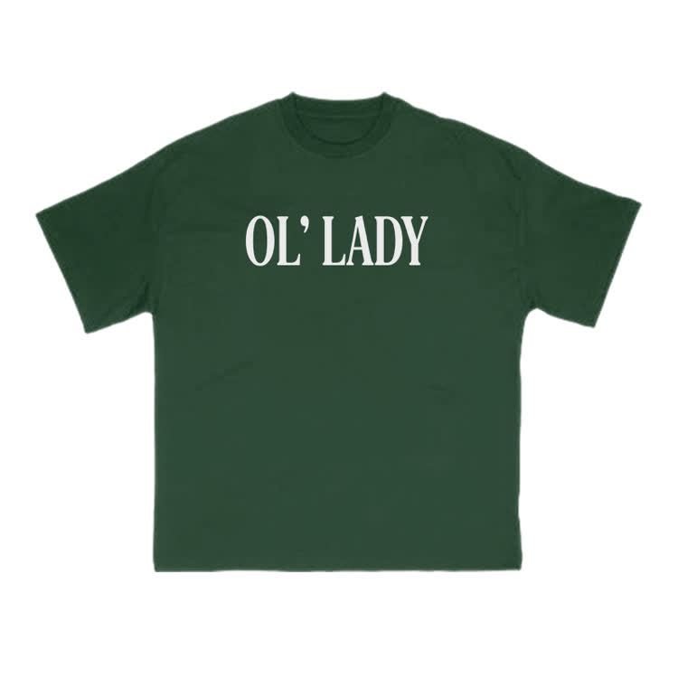Ol' Lady Print T-shirt - Green - US16-18(2XL) - image 8