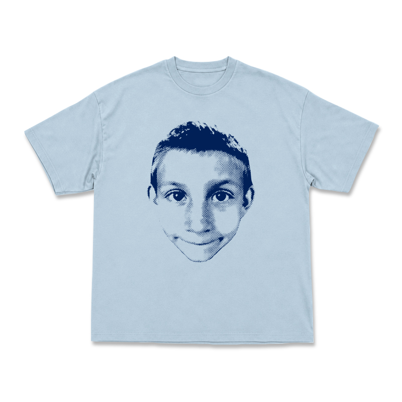 Art Inspired Half Tone Portrait Print Street T-Shirt - Light Blue - US16-18(2XL) - image 3