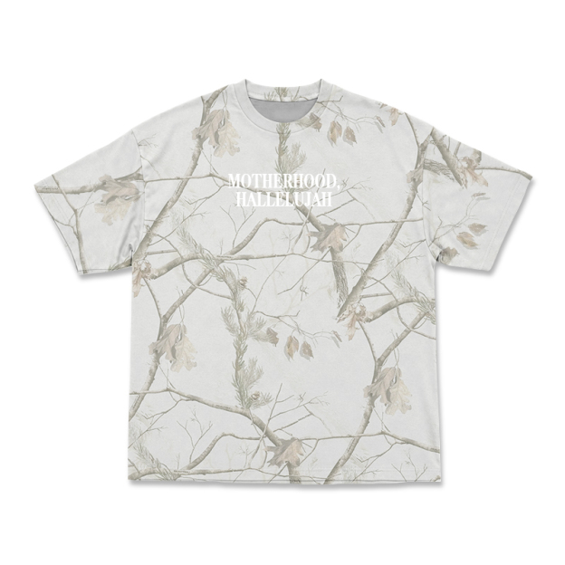 Vintage Camo MOTHERHOOD HALLELUJAH Print T-Shirt - White Branch - 3XL - image 10