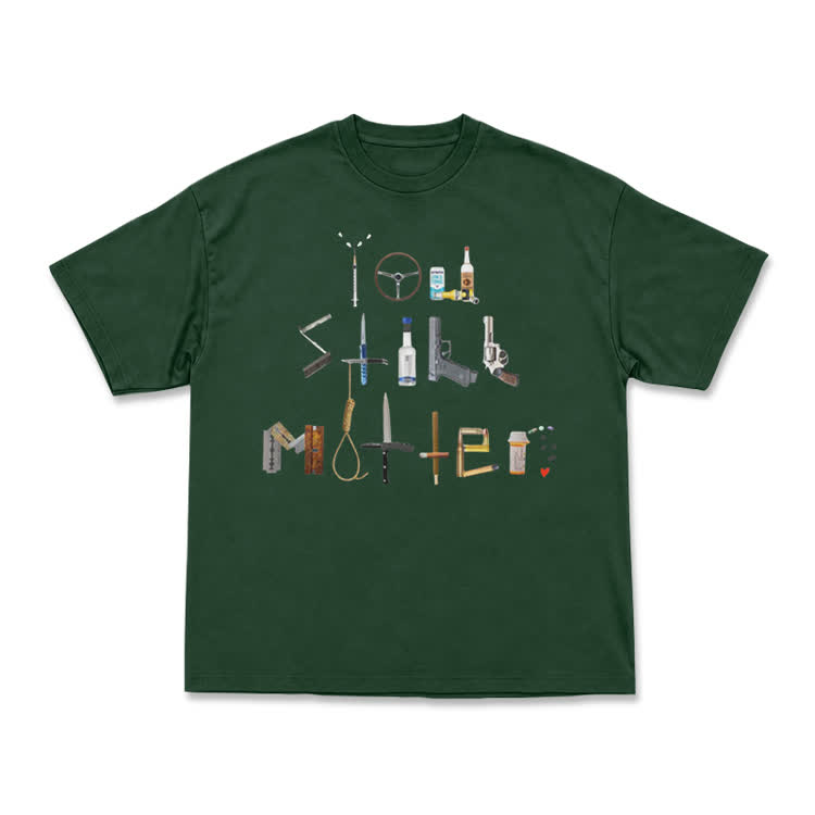 Midnight Collage Streetwear Graphic Short Sleeve T-Shirt - Green - US16-18(2XL) - image 13