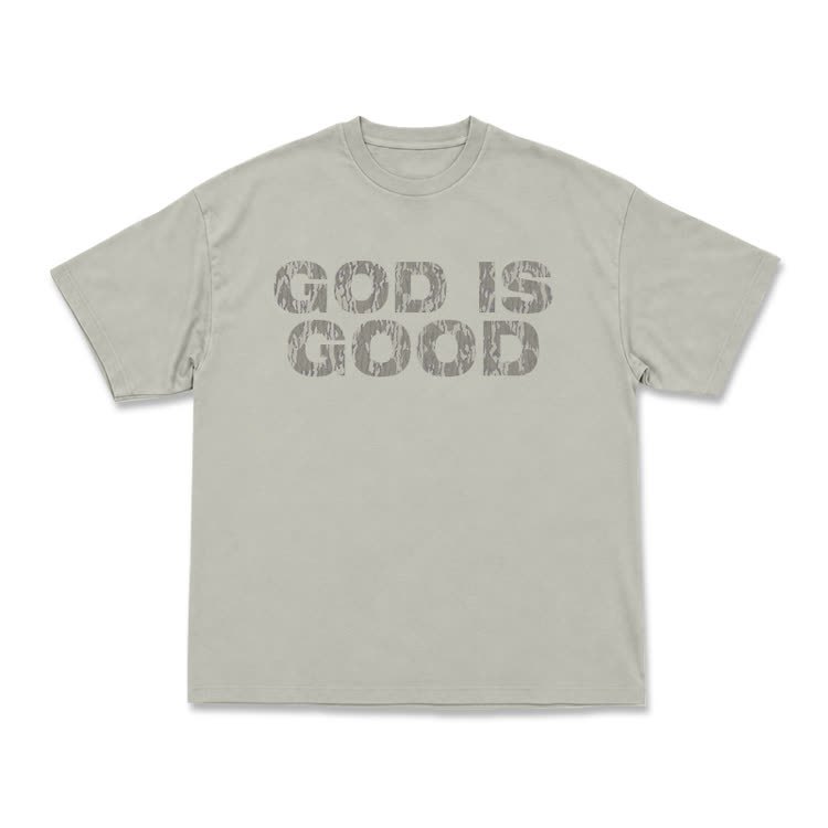 God Is Good Graphic Short Sleeve T-Shirt - Warm Grey - US16-18(2XL) - image 4