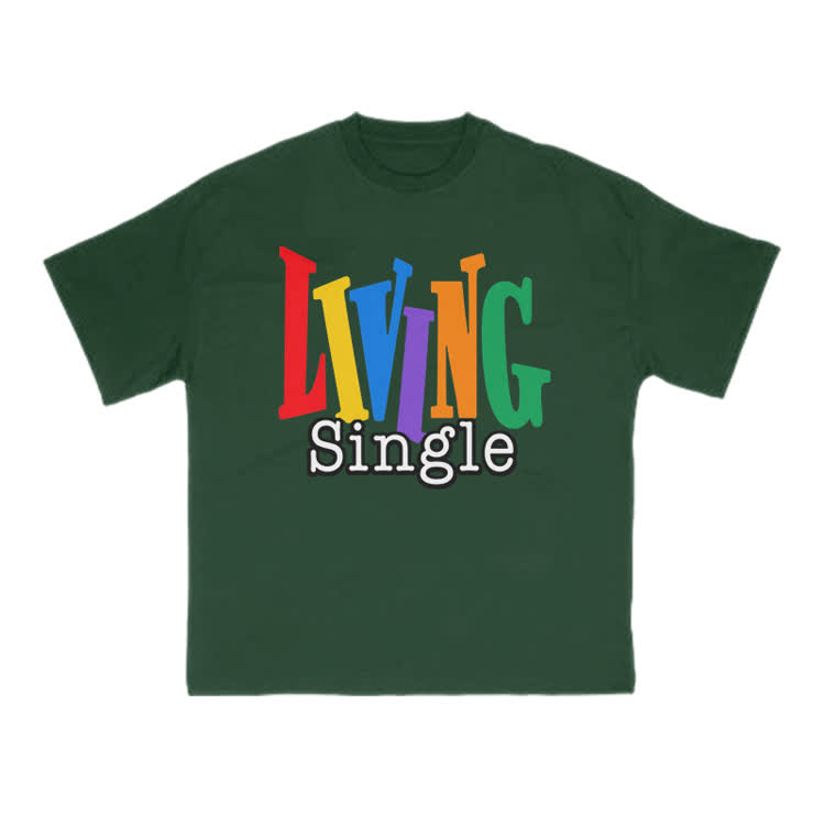 Living Single Rainbow Print T-shirt - Green - US16-18(2XL) - image 8