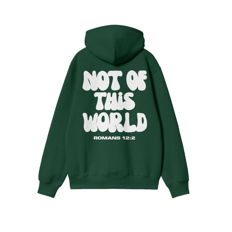 Not Of This World Print Hoodie - Dark Green - US16-18(2XL) - image 10