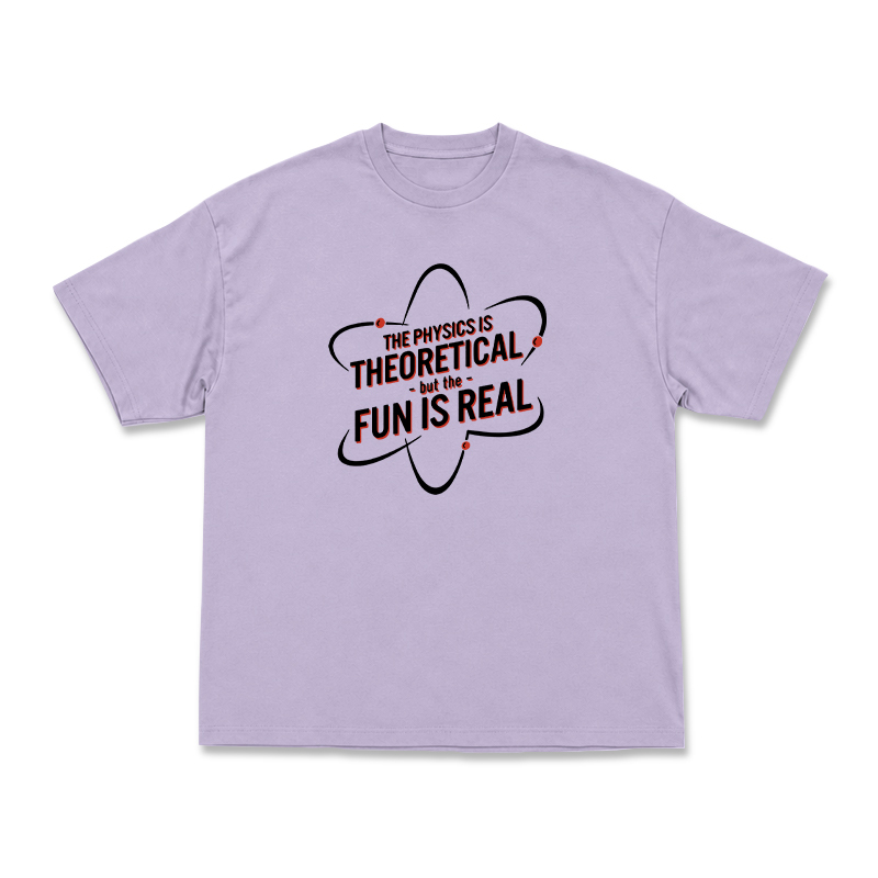 Casual Fun Is Real Slogan Physics Graphic T-Shirt  - Purple - US16-18(2XL) - image 3