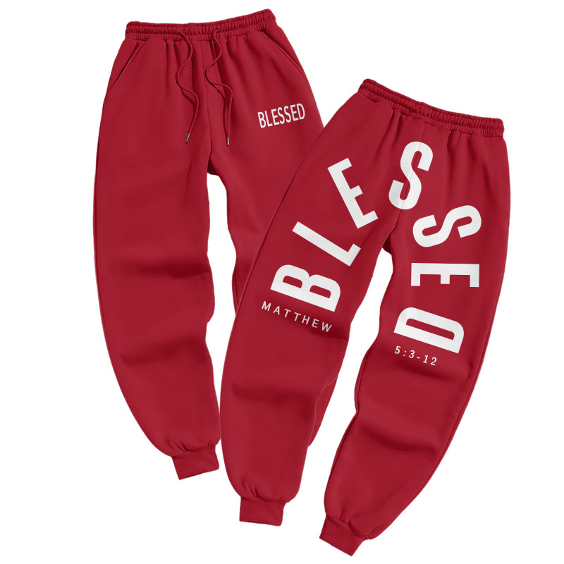 Blessed Matthew 5:3-12 Print Pants - Red - US16-18(2XL) - image 8