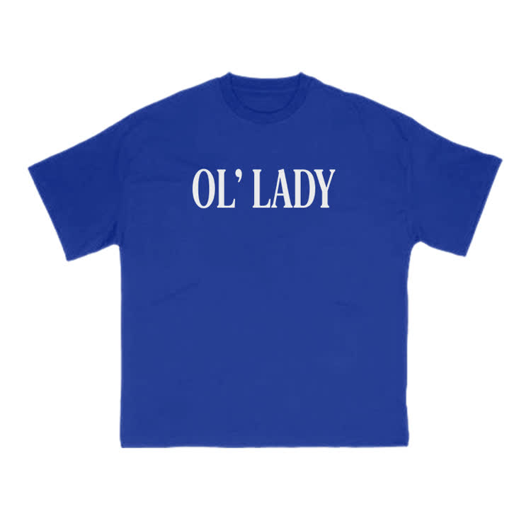 Ol' Lady Print T-shirt - Blue - US16-18(2XL) - image 13