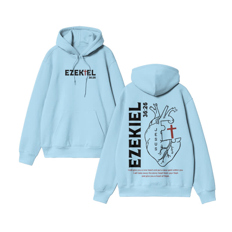 Unisex Ezekiel 36:26 Print hoodie - Blue - US16-18(2XL) - image 6