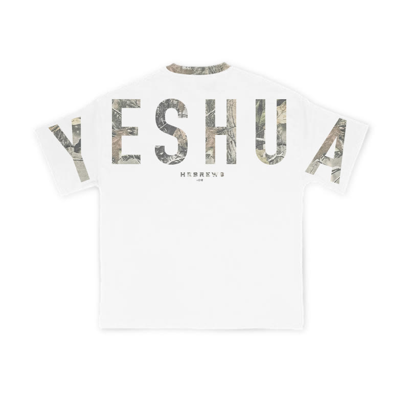 Yeshua Hebrews 13:8 Dead Leaves Camouflage Print T-shirt - image 6