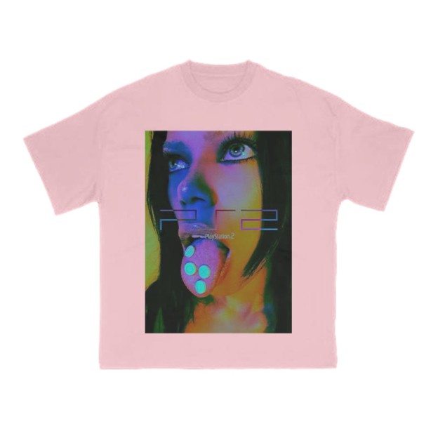 Vaporwave Y2K Print T-shirt - Pink - US16-18(2XL) - image 8