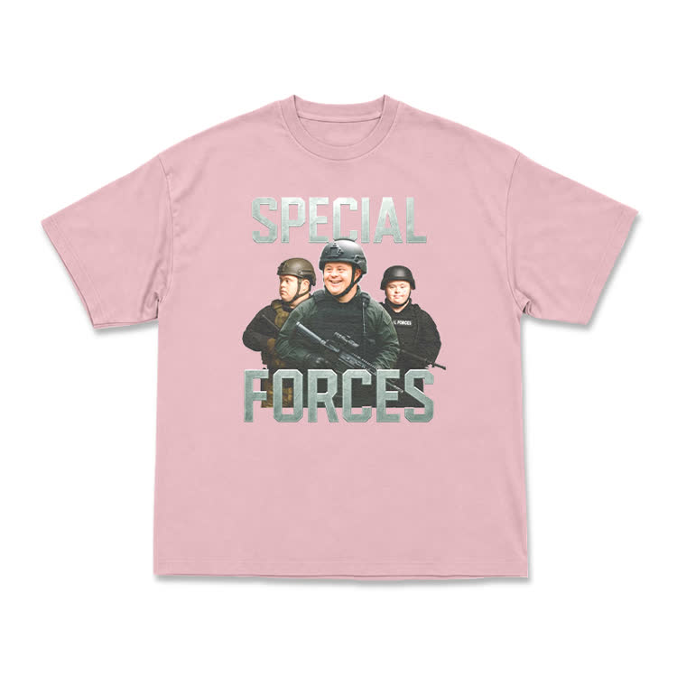 Vintage Special Forces Graphic T-Shirt - Pink - US16-18(2XL) - image 4