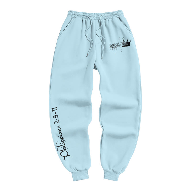 Jesus Is King Print Pants - Light Blue - US16-18(2XL) - image 7