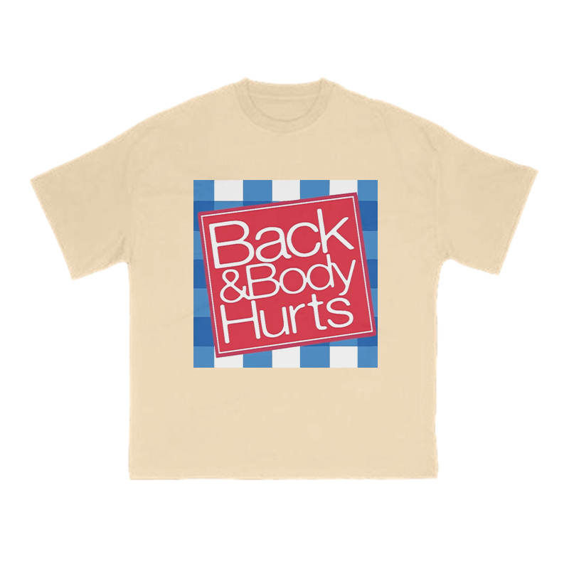 Back & Body Hurts Print T-shirt - Apricot - US16-18(2XL) - image 5