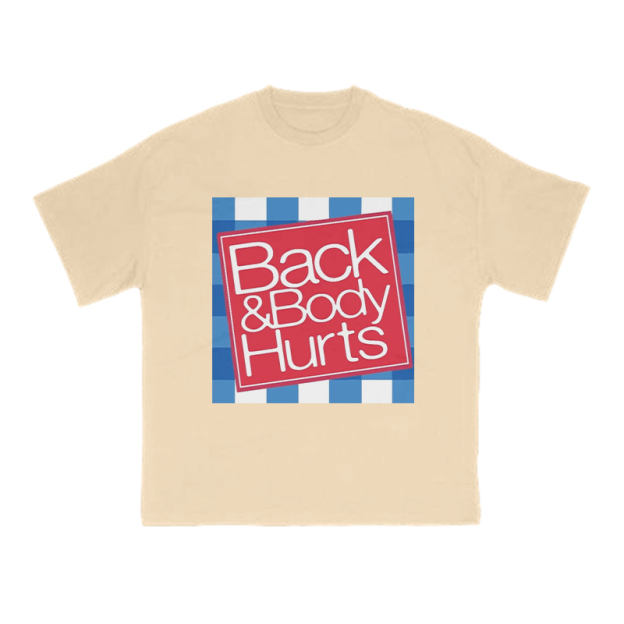 Back & Body Hurts Print T-shirt - Apricot - US16-18(2XL) - image 5