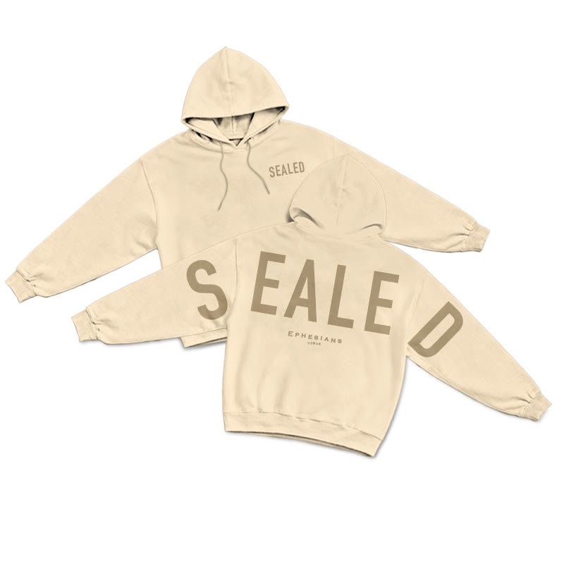 Sealed Ephesians 1:13-14 Print Hoodie - Apricot - US16-18(2XL) - image 13