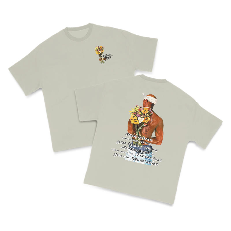 Dear Mama Homage Print T-shirt - Warm Grey - US16-18(2XL) - image 4