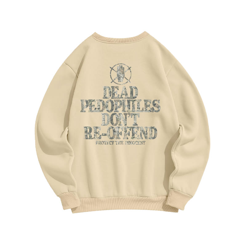 Dead Pedophiles Don't Re-offend Protect The Innocent Dead Leaves Camouflage Print Sweatshirt - Apricot - US16-18(2XL) - image 4