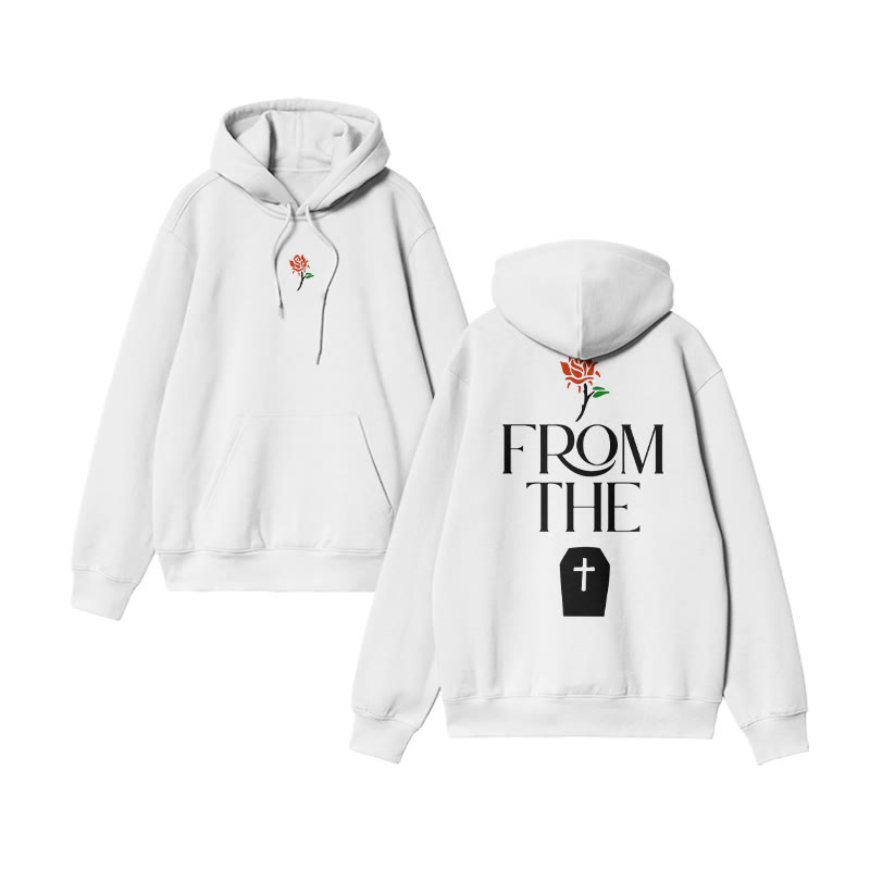 Unisex From The Cross Print Hoodie - White - US16-18(2XL) - image 3